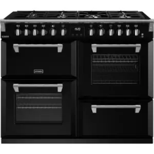 image of Stoves Richmond Deluxe ST DX RICH D1100DF BK 100cm Dual Fuel Range Cooker - Black - A Rated