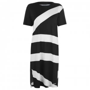 Image of Calvin Klein Abstract T-Shirt Dress - ABSTRACT BLK
