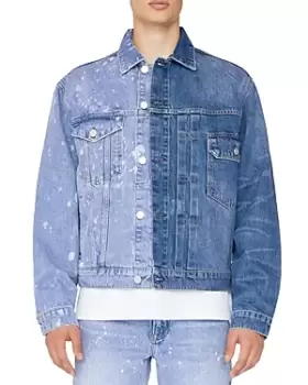 image of Frame Cole Duo Slim Fit Half and Half Denim Shirt