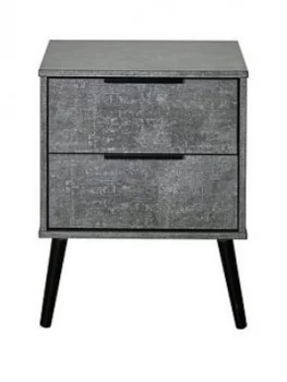 Image of Swift Berlin Ready Assembled 2 Drawer Bedside Chest With Integrated Wireless Charging
