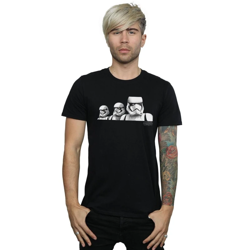 Image of Disney Men Star Wars The Rise Of Skywalker Troopers Band T-Shirt in Black Size: Small Black S Male 5059400161793