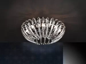 Image of Ariadna 9 Light Crystal Flush Ceiling Light Chrome, G9