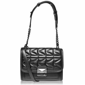 image of Karl Lagerfeld Quilted Shoulder Bag - A991 Black/Gun