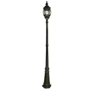 Image of Bel Aire 1 Light Outdoor Lamp Post Black IP44, E27