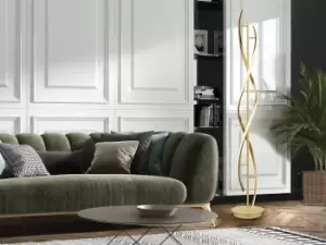 image of Dido LED Integrated Floor Lamp Shiny Gold 3000K