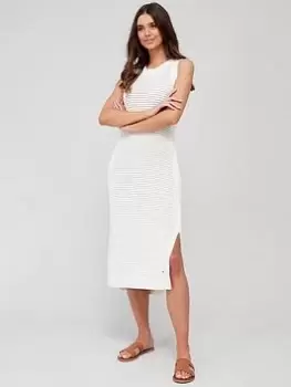 Image of Tommy Hilfiger Cotton Linen Blend Crochet Beach Dress – Cream Size M Women