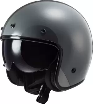 Image of LS2 OF601 Bob Solid Jet Helmet, grey, Size 2XL, grey, Size 2XL