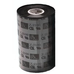 Image of Zebra 02100BK10245 Original Wax Printer Ribbon 2100 (102mm x 450m)