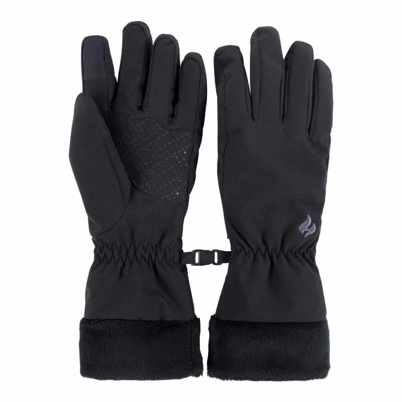 Image of Sock Snob Ladies Soft Shell Waterproof Wind Resistant Thermal Gloves - S/M / Black