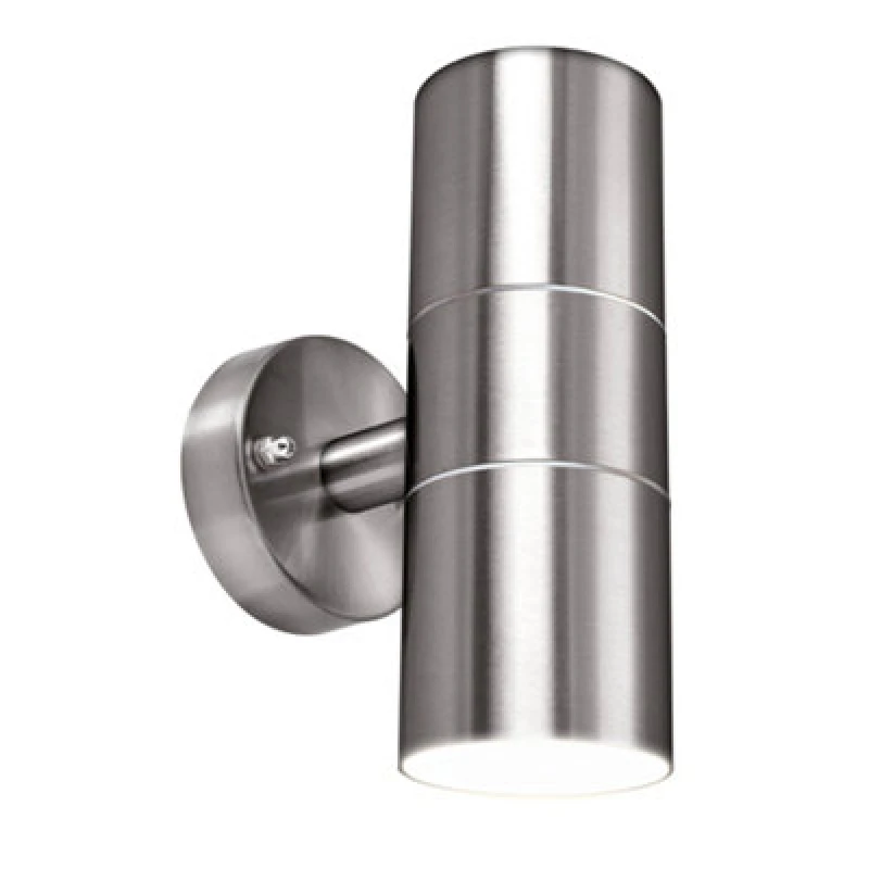 Image of Luceco Azurar Up/down Ip44 Gu10 Wall Light Stainless Steel