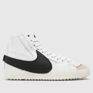 image of Nike White & Black Blazer Mid 77 Jumbo Trainers