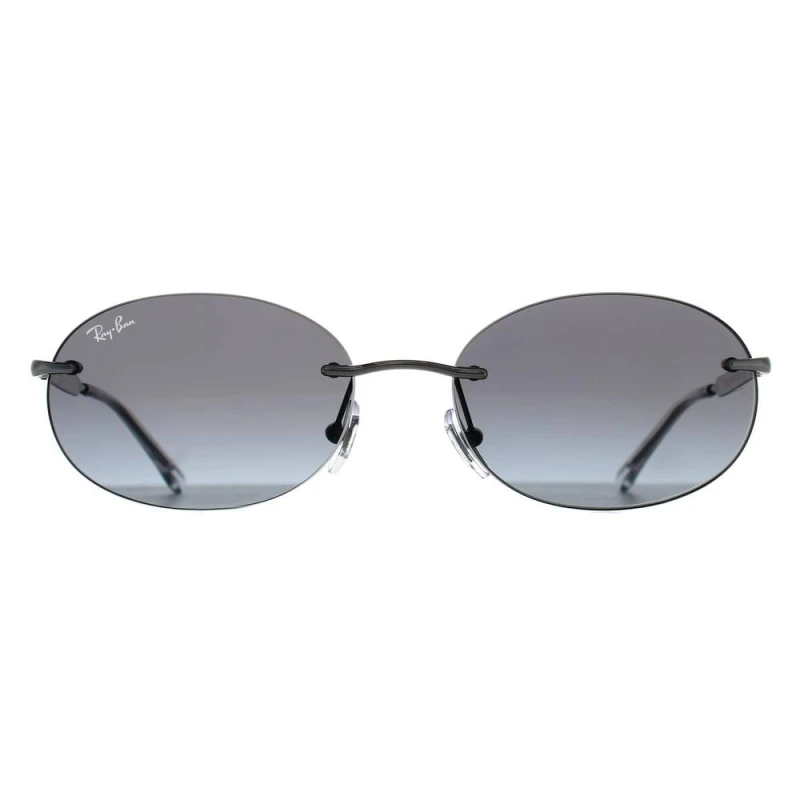 Image of Ray-Ban Womens Oval Silver Grey Gradient RB3767 Silver Female One Size