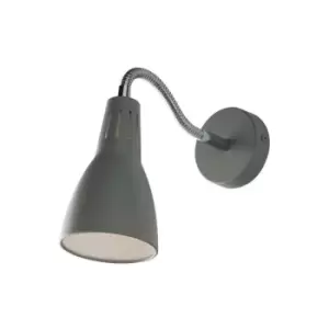 image of Netlighting Logiko Adjustable Wall Task Lamp, Grey, E14