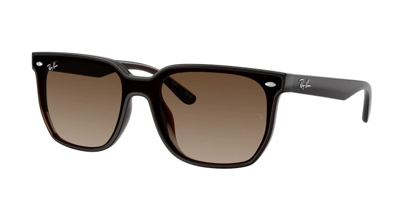 Image of Ray - Ban Unisex Ray - Ban RB4466D 714/13 Sunglasses Nylon Brown Brown Squared Normal Nuanced Brown Sunglasses Unisex Nylon