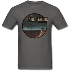 James Taylor - 2018 Tour Country Road Mens Medium T-Shirt - Charcoal Grey