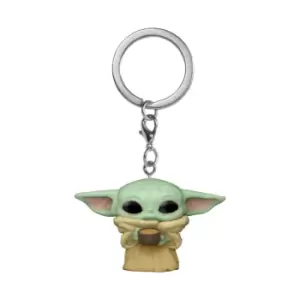 image of Star Wars The Mandalorian The Child with Cup Pop! Keychain