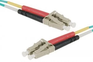 image of 2m Fibre Duplex Om4 50 125 Aqua Lclc