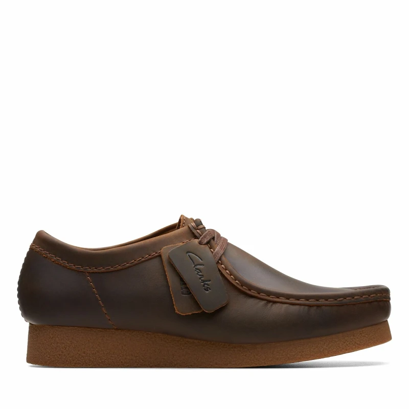 Image of Clarks WALLABEE EVO mens Casual Shoes in Brown