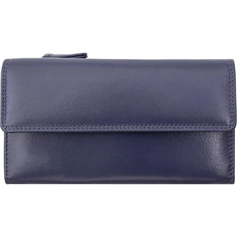 Image of PRIMEHIDE 'Verona' Leather Large Bifold Purse Purple