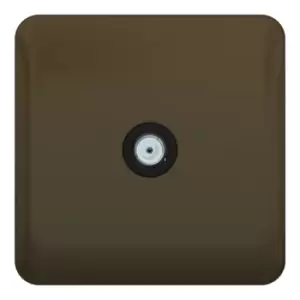 Image of Schneider LSD Satellite Socket 1G Black Insert Mocha Bronze - GGBL7030BMBS