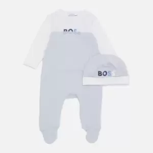 Image of Hugo Boss Boys' Pyjama and Hat Set - Pale Blue - 6 Months