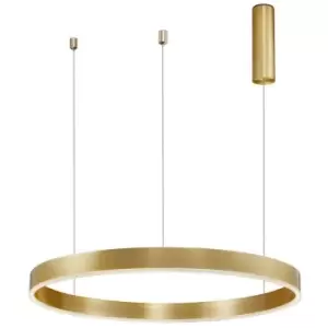 Image of Netlighting Merano Argentia Integrated LED Pendant Ceiling Light Brass Gold Alum
