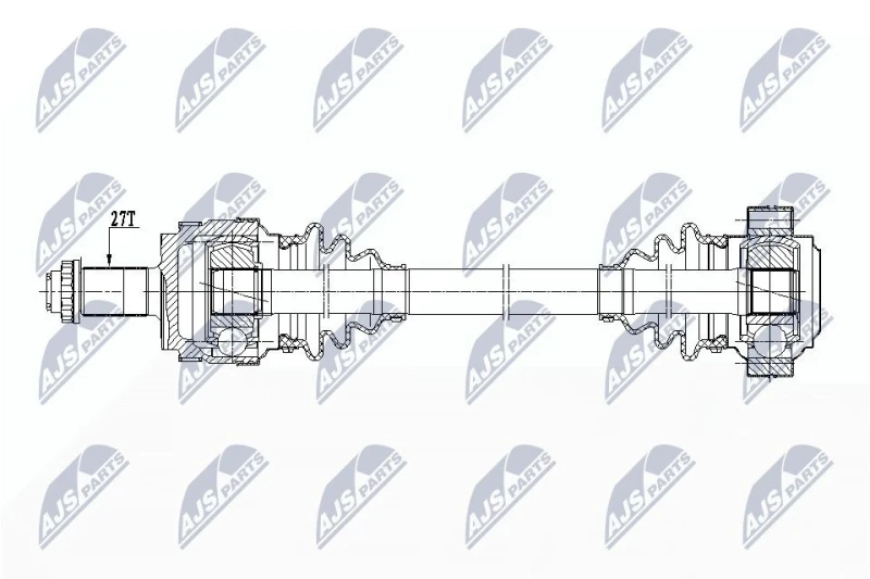 Image of NTY NPW-BM-148 Drive shaft Rear Axle Left Drive Shaft (13)