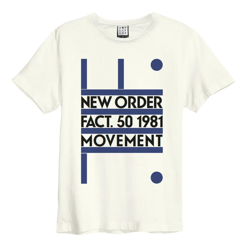 Image of Amplified Mens Movement New Order T-Shirt in White Size: Large White Male L