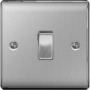 Image of BG Nexus Metal Brushed Steel 1 Gang Intermediate Switch 10A - NBS13