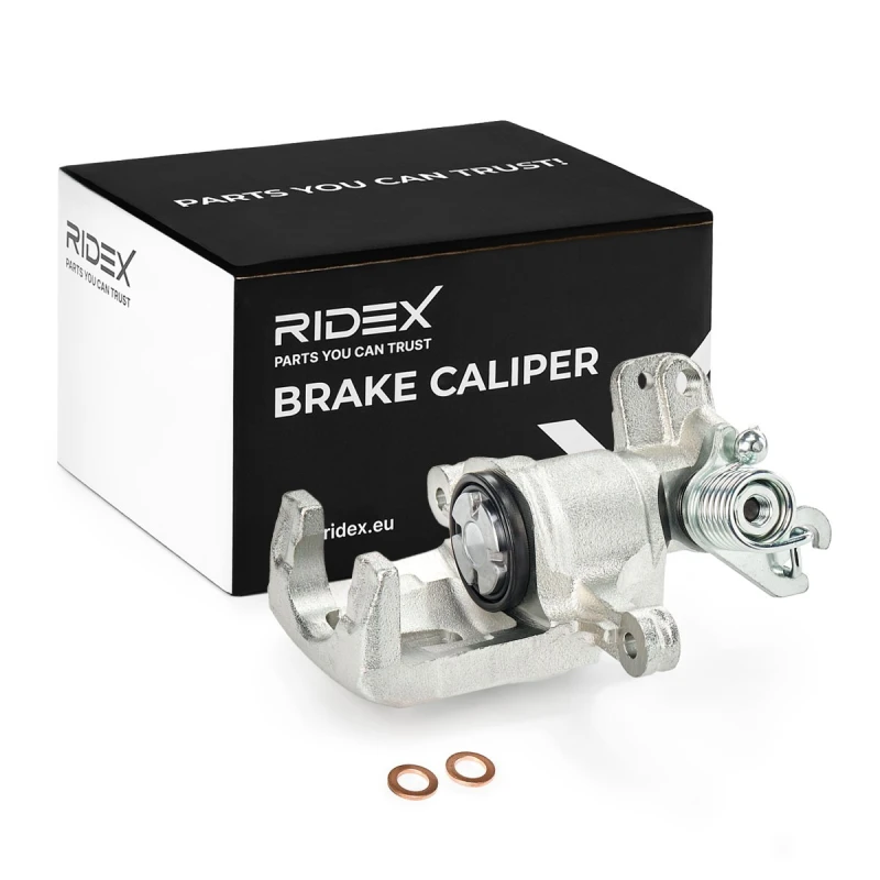 Image of RIDEX 78B0446 Brake caliper Rear Axle, without holder Cast Iron Brake Caliper (78)