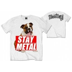 Image of Miss May I Bull Dog Mens White T Shirt: Large