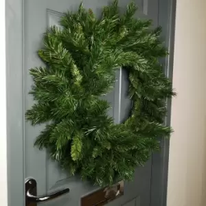 image of 60cm Kateson Fir Plain Green Christmas Wreath with 150 tips