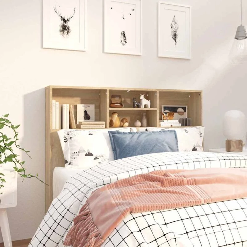 Image of VIDAXL Headboard Cabinet Sonoma Oak 120x19x103.5cm Vidaxl 8720286966501