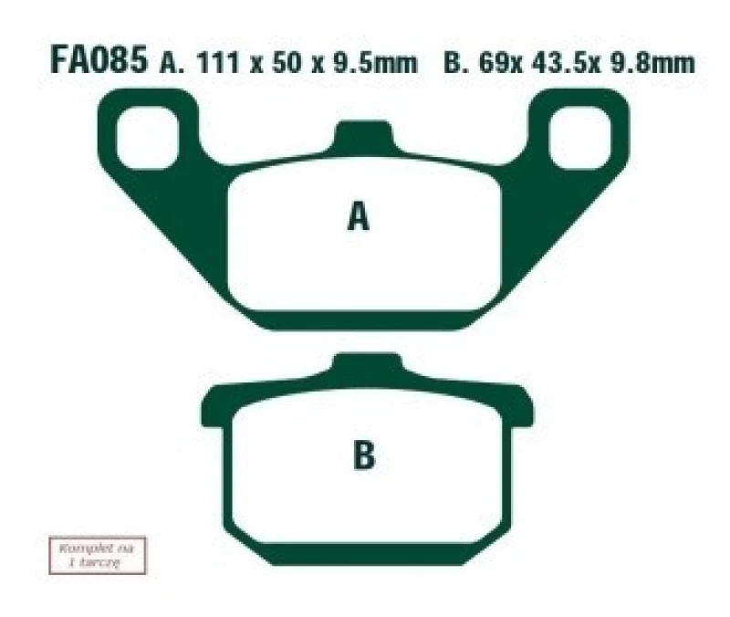 Image of EBC Brakes FA085HH Brake pad set Brake Pad Set,disc brake (402)
