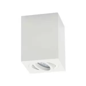 Image of Larissa Lighting - Larissa Dimovo Surface Mounted Ceiling Lamp Downlight Spot Surface Mounted Ceiling Squared 1x GU10 White