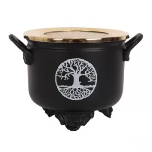 image of Tree of Life Cauldron Resin Incense Burner