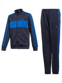 adidas Boys Tiberio Tracksuit - Blue, Navy, Size 9-10 Years