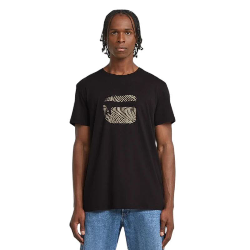 Image of G-Star T-Shirt G-Star Finger Print Burger Noir Unisex L