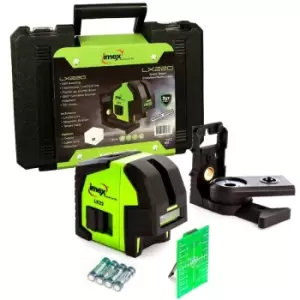 image of LX22G 30m Green Cross Line Laser Level Self Level Plum Spots +Bracket +Case - Imex