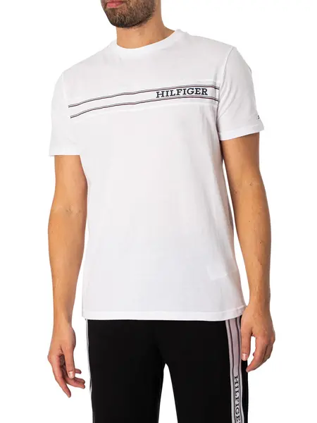Image of Tommy Hilfiger Lounge Brand Line T-Shirt White S