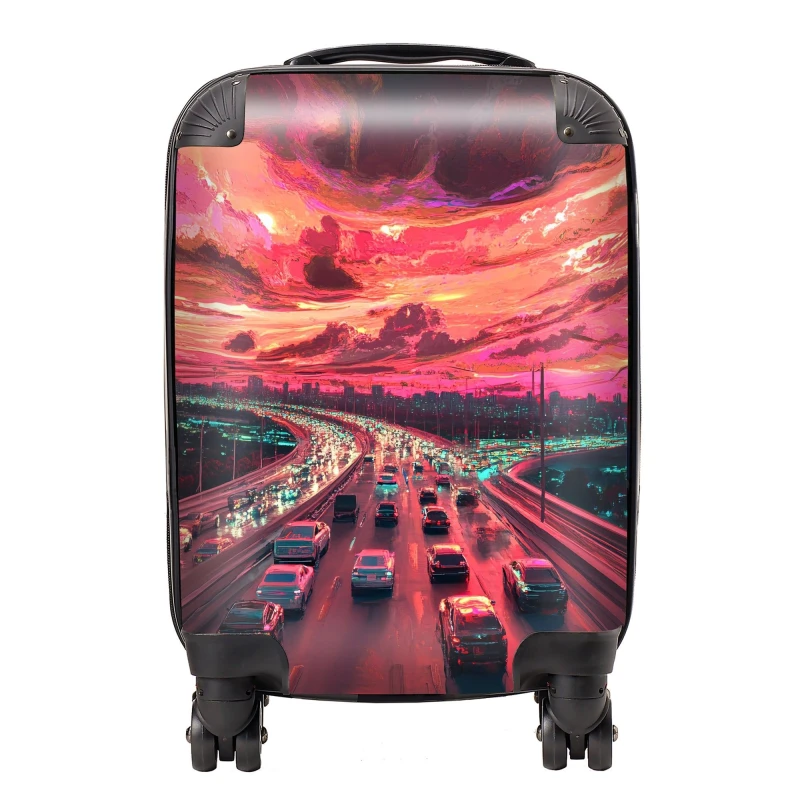 Image of Designer Luggage Elena Sable: 00013 Suitcase in Pink Size: Large Pink Unisex Large