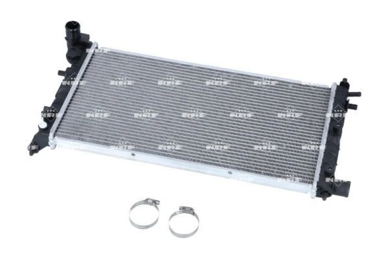 Image of NRF 58068 Engine radiator EASY FIT Brazed cooling fins, Aluminium, with mounting parts Aluminium Radiator,engine cooling (470)