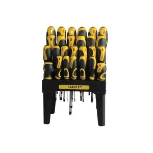 image of Stanley Tools 062142 Screwdriver Set, In Rack 26 Piece SL/PH/PZ/TX