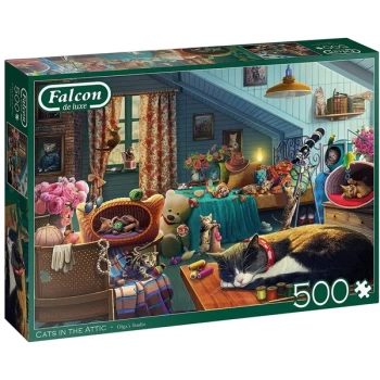 Image of Falcon de luxe Cats in the Attic Jigsaw Puzzle - 500 Pieces