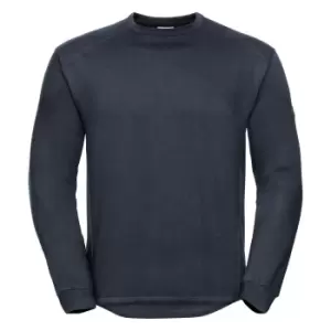 Image of Russell Workwear Mens Crew Neck Set In Sweatshirt Top (XS) (French Navy)