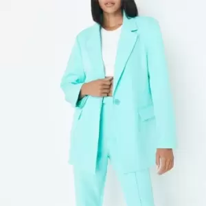 image of Missguided Oversized Tailored Blazer - Blue