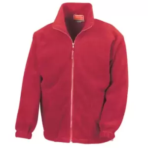 image of Result Mens Full Zip Active Fleece Anti Pilling Jacket (L) (Red)