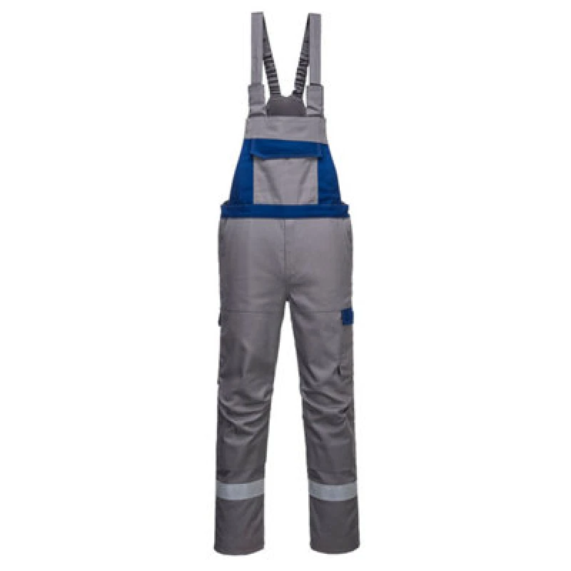 Image of Biz Flame Ultra Two Tone Bib and Brace FR07GRRL Colour: Grey