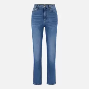 Image of Boss Womens Ada Comfort Stretch Straight Jeans - Bright Blue - W28
