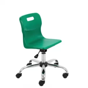 image of TC Office Titan Swivel Junior Chair with Castors, Green